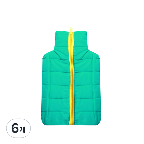 보온 물주머니 2리터용 커버 지퍼커버 그린, 6개