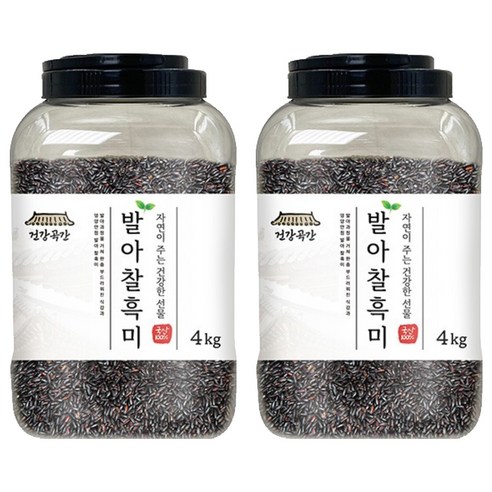건강곡간 발아찰흑미, 4kg, 2개