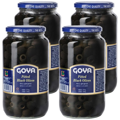 고야 대용량 피티드 블랙 올리브, 875g, 4개