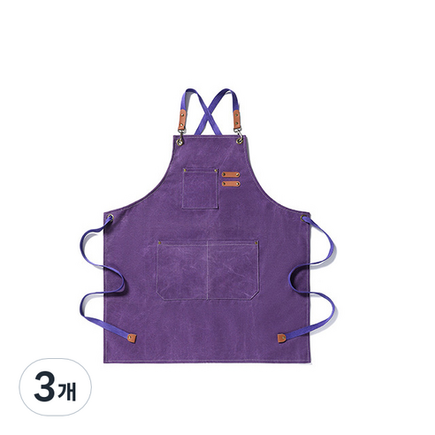금깨비 바리스타 앞치마, 퍼플, 3개