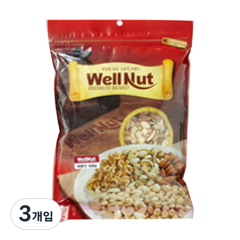 웰넛 자연두레 아몬드슬라이스, 500g, 3개