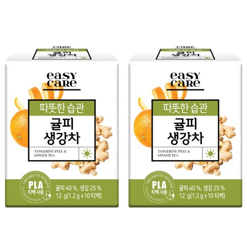 녹차원 이지케어 귤피생강차, 1.2g, 10개입, 2개, 1.2g