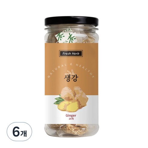 신선약초 생강차 삼각티백, 1.5g, 20개입, 6개