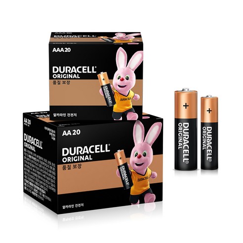   Duracell alcarine battery AA 20p + AAA 20p, 40 pieces, 1 set