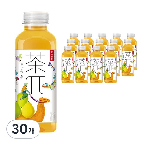 차파이 유자 녹차, 500ml, 30개