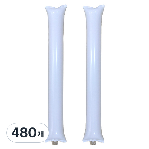 마켓감성 응원봉 풍선, 화이트, 480개