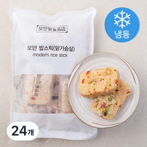 모던밀 모던 밥스틱 닭가슴살 (냉동), 100g, 24개