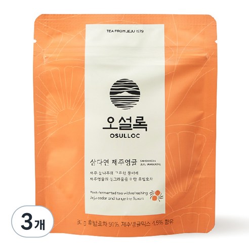 오설록 삼다연 제주영귤 과일차, 30g, 1개입, 3개