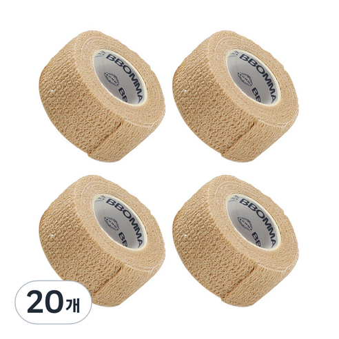 뽀마 자가점착 탄력밴드 베이지 2.5cm, 1개입, 20개