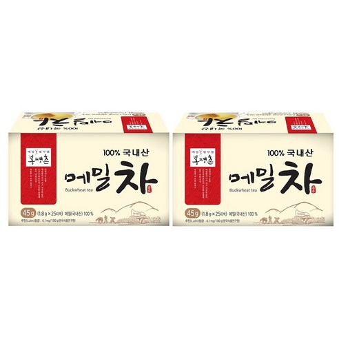 봉평촌 메밀차, 1.8g, 25개입, 2개