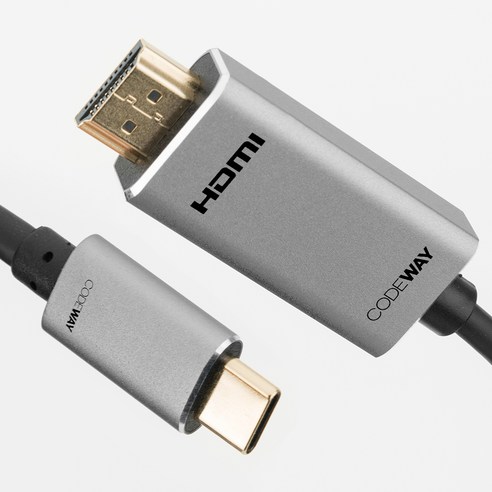 코드웨이 USB C to HDMI 케이블 UHD MHL 미러링, 1개, 1.5m