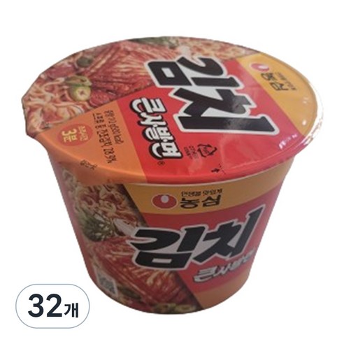 농심 김치 큰사발면 112g, 32개