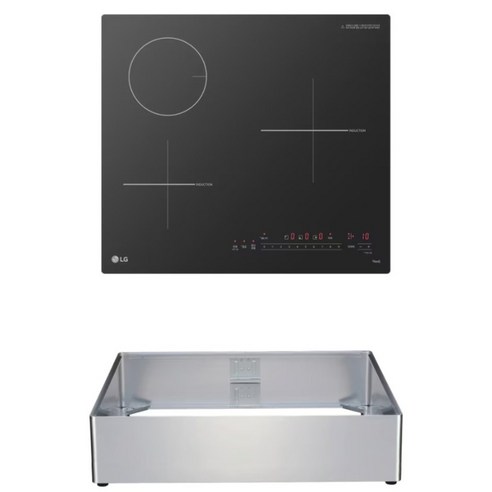 LG전자 디오스 오브제컬렉션 인덕션 3구 + 케이스 15cm 세트 방문설치, BEY3SRBLEA, 프리스탠딩