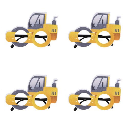 알로데 다양한 굴삭기 파티안경, TYPE07굴삭기, 4개