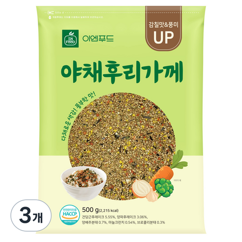 이엔푸드 야채 후리가께, 500g, 3개