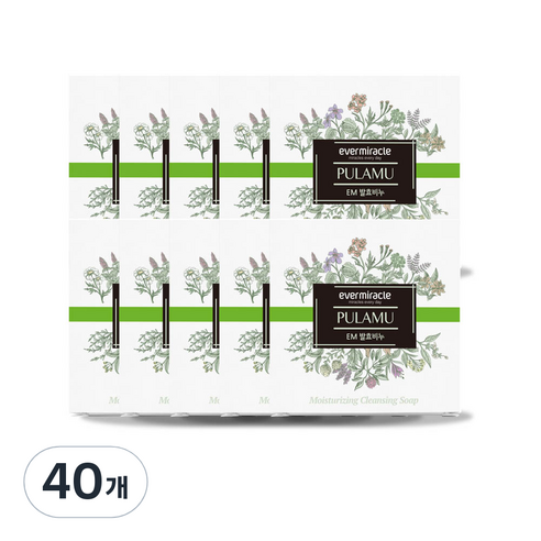 에버미라클 풀라무 이엠 발효 비누, 85g, 40개