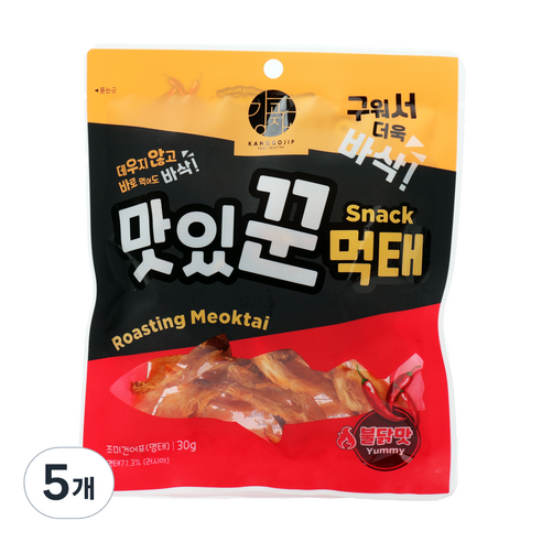 강고집 맛있꾼 먹태 불닭맛, 30g, 5개