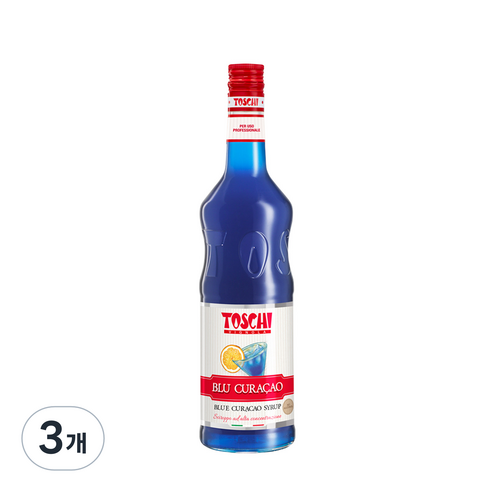 토스키 블루 큐라소향 시럽, 1000ml, 3개