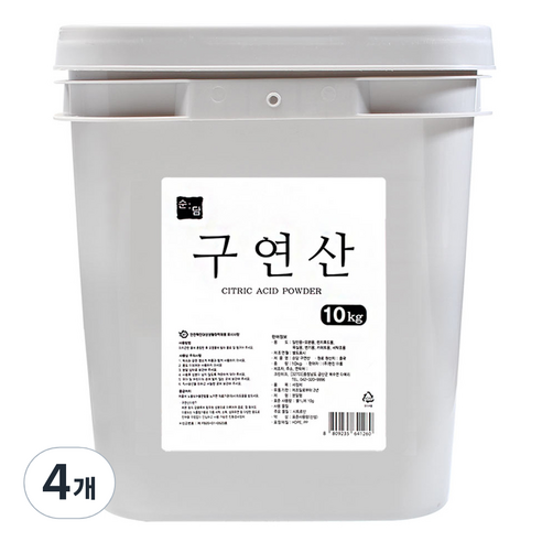순담 구연산, 4개, 10kg