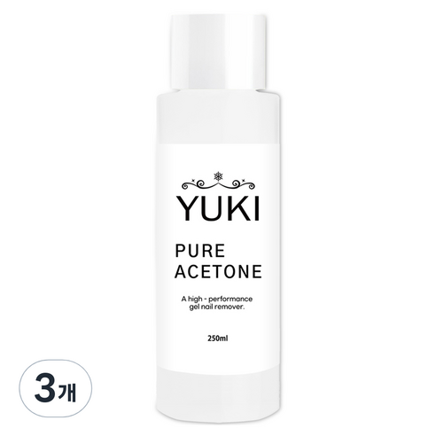 유키 퓨어 아세톤, 250ml, 3개