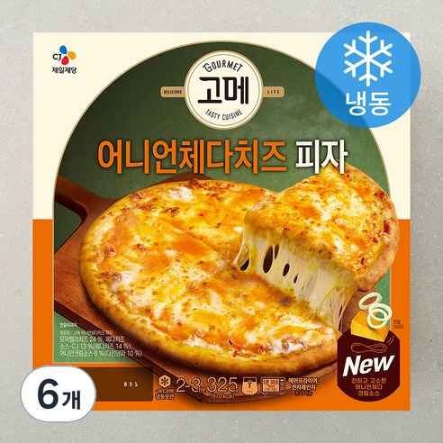 고메 어니언체다치즈 피자 (냉동), 325g, 1개입, 6개