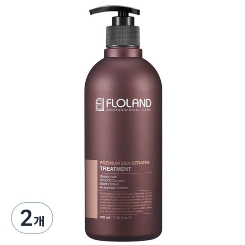 플로랜드 프리미엄 실크 케라틴 트리트먼트, 530ml, 2개