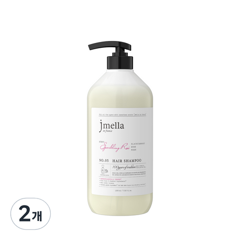 제이멜라 인 프랑스 페이보릿 스파클링 로제 헤어 퍼퓸 샴푸, 2개, 1000ml