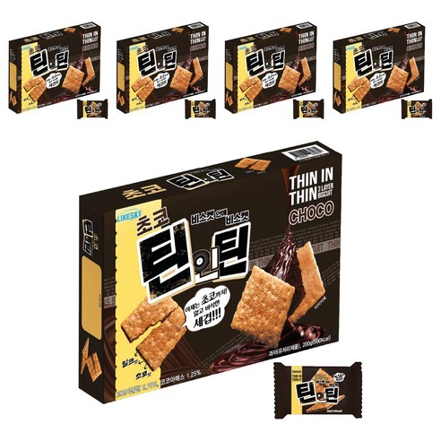 하늘처럼 얇고 바삭한 세겹 초코틴인틴 9p, 200g, 5개