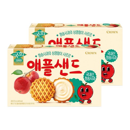 크라운 국희 애플샌드, 272g, 2개