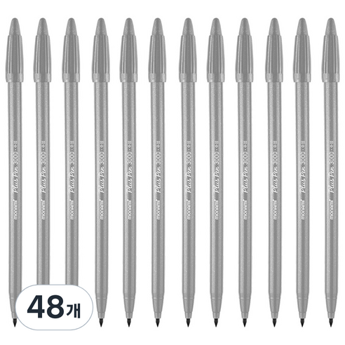 모나미 3000 피그먼트 프러스펜 0.4mm, NG 4 스톰그레이, 48개