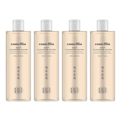 라멜린 카멜리아 딥 클렌징 워터, 4개, 500ml