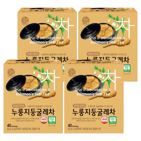 우리차 누룽지 둥굴레차, 1.5g, 40개입, 4개
