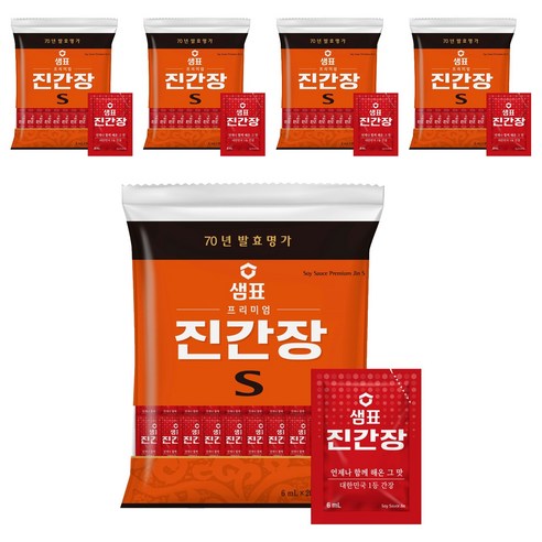샘표 프리미엄 진간장 S 200p, 1.2L, 5개