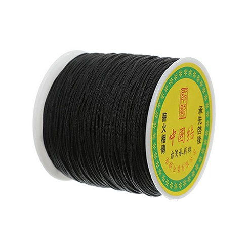 나일론 매듭실 실팔찌 만들기 0.8mm, Black, 1개