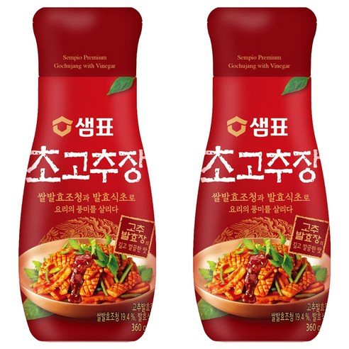 샘표 초고추장, 2개, 360g