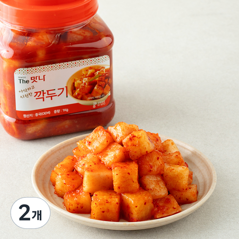 인우 더맛나 깍두기김치, 1kg, 2개