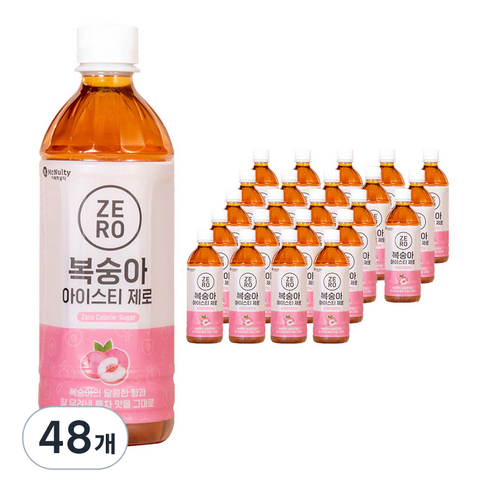 맥널티커피 제로 칼로리 복숭아 아이스티, 12개, 1.5L