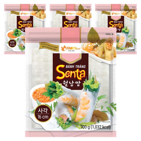 타이키 월남쌈 사각 16cm, 300g, 4개