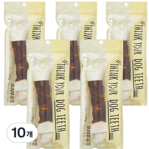 Think your dog teeth 딩고 오리우유 껌 130g, 10개