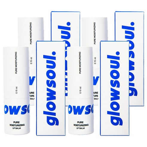 글로소울 퓨어 모이스쳐 수분 립밤 4.3g, (무색/무향), 4개