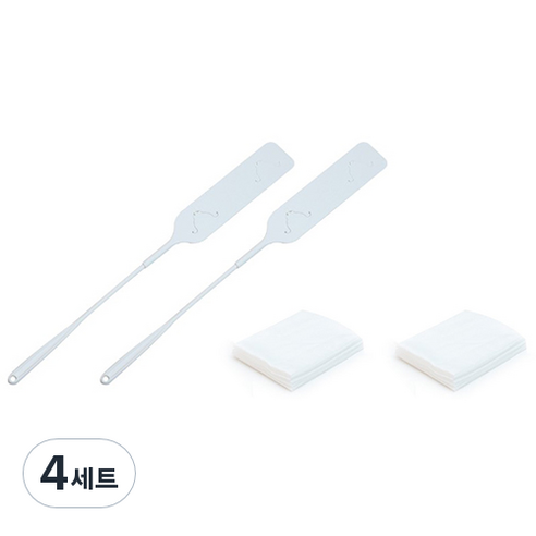 꼬까 틈새 먼지떨이 2p + 청소포 20p 세트, 화이트, 4세트