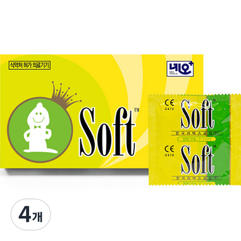 네오메디칼 소프트 슬림형 P-TYPE 콘돔 0.03mm, 10개입, 4개