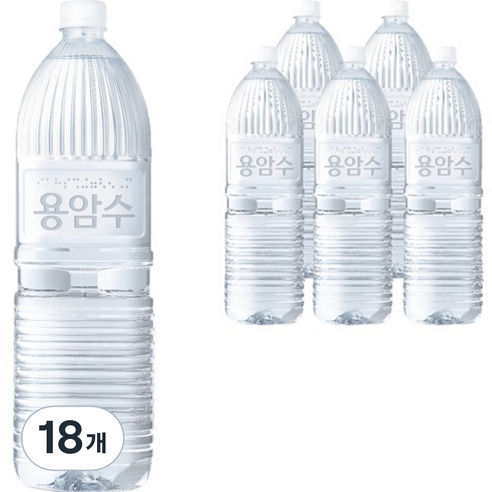 제주용암수 무라벨 생수, 2L, 18개