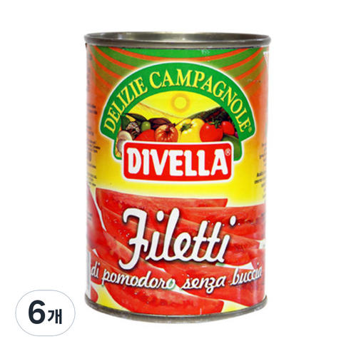디벨라 DIVELLA 토마토통조림 400g, 6개