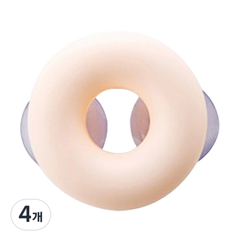 젊은이마켓 도넛 칫솔 거치대, 살구, 4개