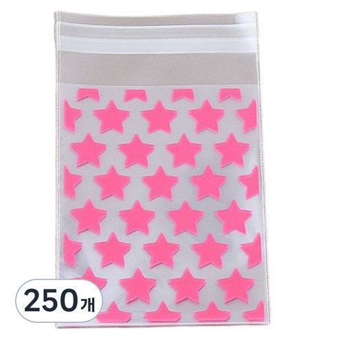 올하이 포카 포장 용품 스타 포토카드 스티커 슬리브 포장봉투 8 x 13 cm, 250개, 스타핑크