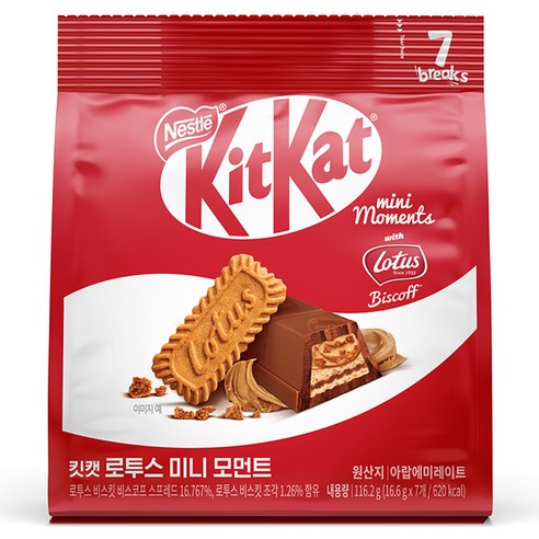 KitKat 로투스 미니 모먼트, 116.2g, 1개