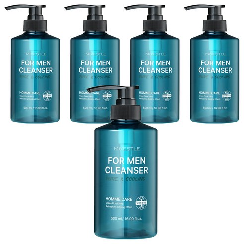 동성제약 미에뜰 쿨링 남성청결제, 500ml, 5개
