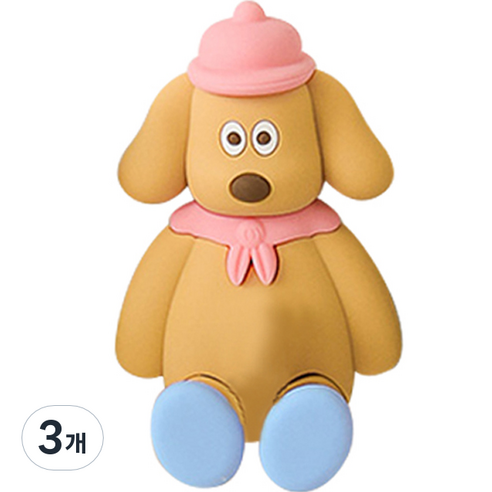 모나구스타 로마네 실리콘 칫솔걸이, 초코, 3개