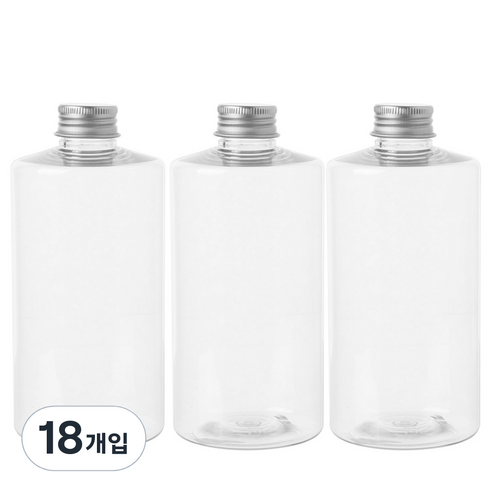 투명 음료용기 알루미늄 실버캡 AC520, 520ml, 18개